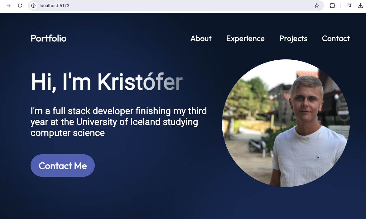 Image of Portfolio website